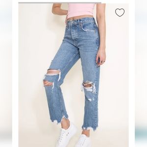 Free People Tapered Baggy Boyfriend Jeans. Size 27